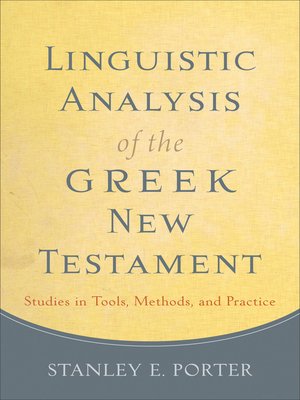 cover image of Linguistic Analysis of the Greek New Testament